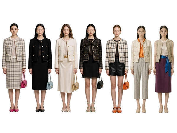 Modern Classic Material Symphony Tweed | Check Tweed & Fabric Mix Women's Wear